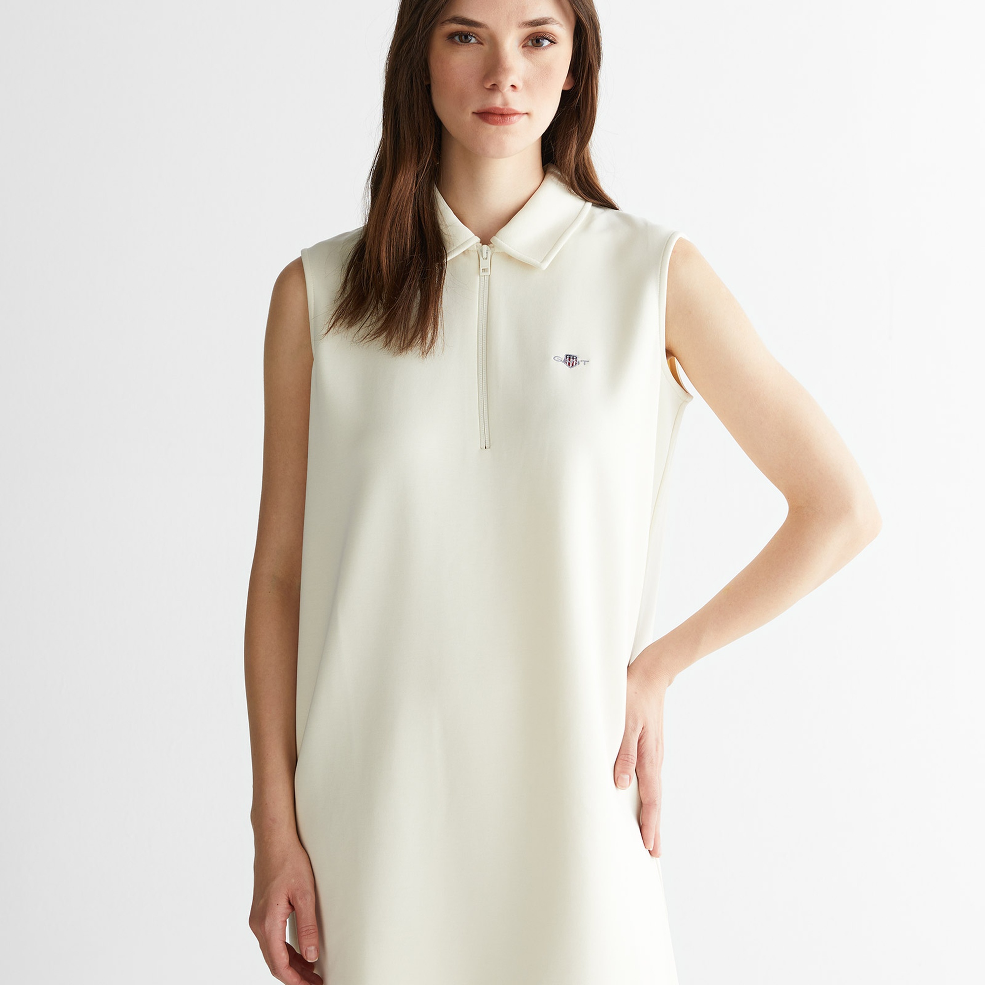 GANT Kadın Krem Logolu Elbise