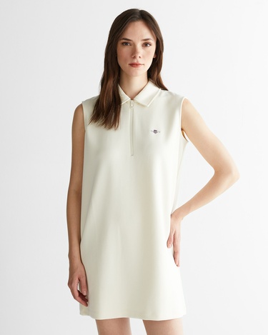  GANT Kadın Krem Logolu Elbise