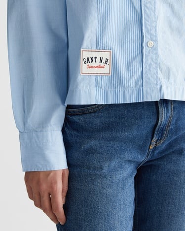  GANT Kadın Mavi Klasik Yaka Çizgili Gömlek