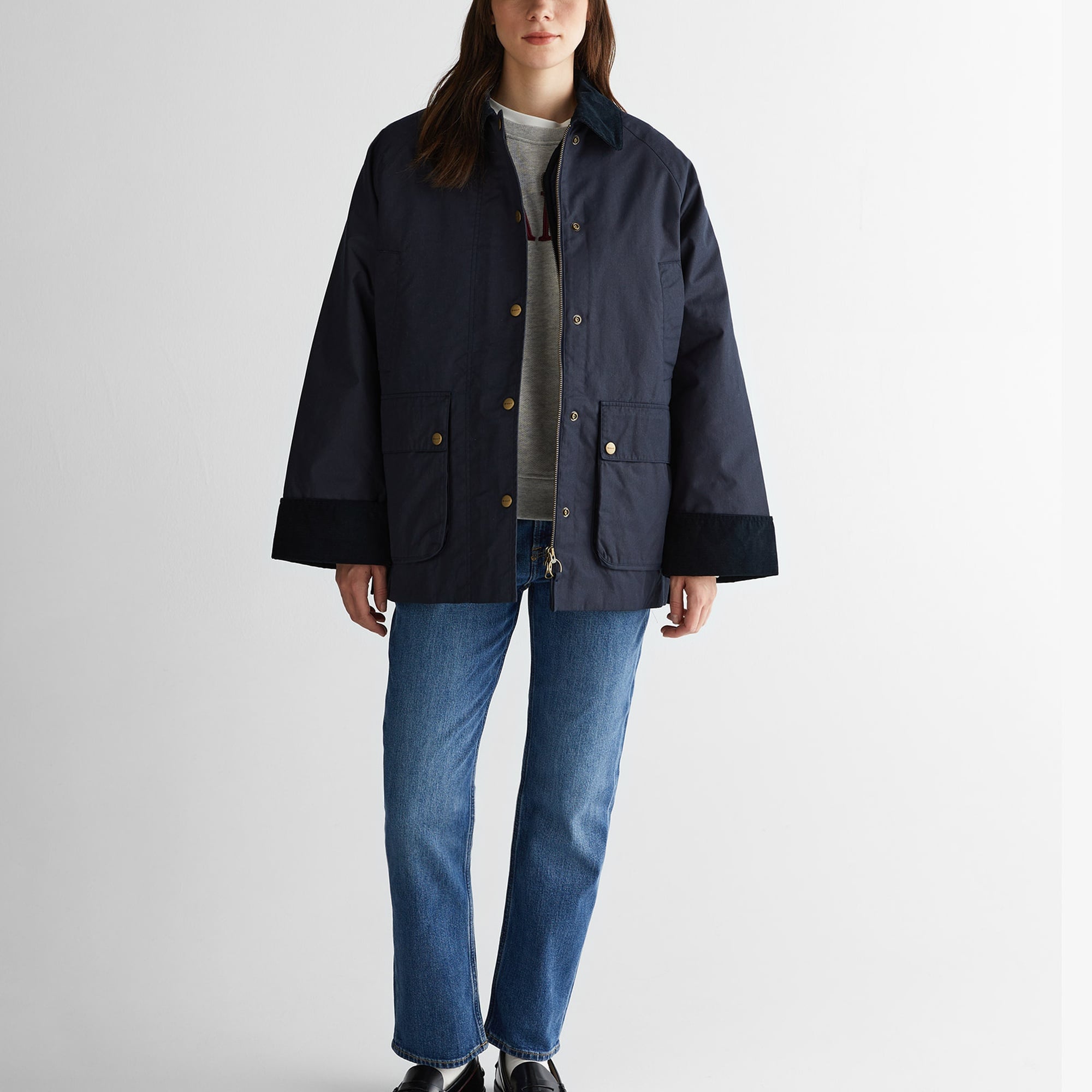 GANT Kadın Lacivert Relaxed Fit Mont