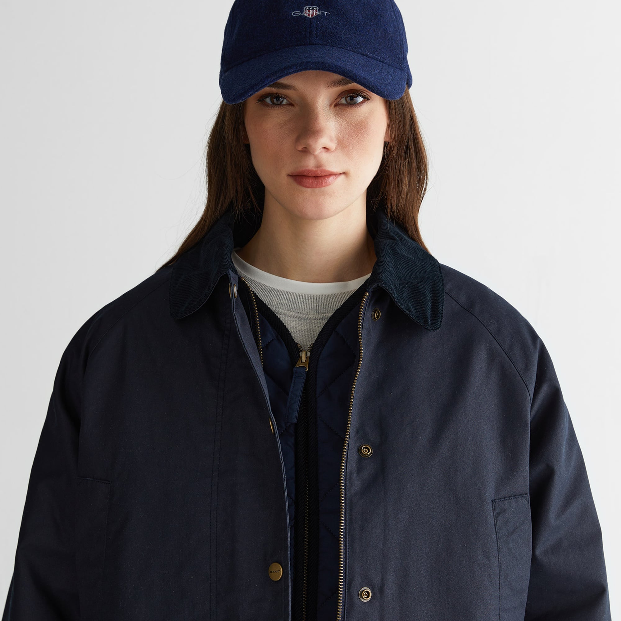 GANT Kadın Lacivert Relaxed Fit Mont