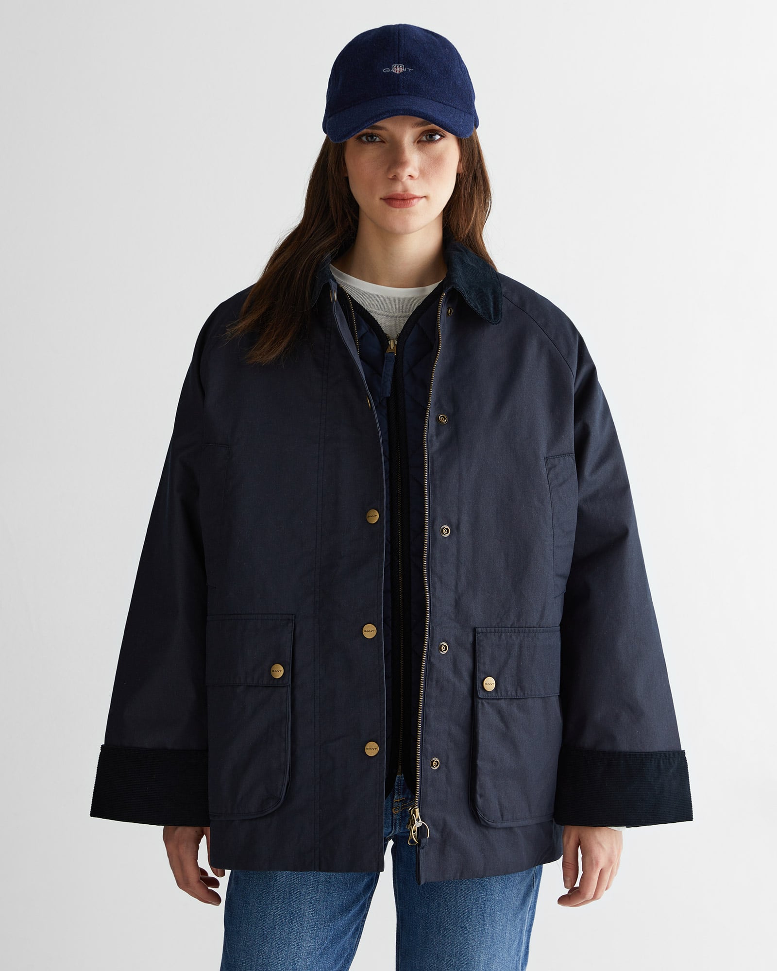  GANT Kadın Lacivert Relaxed Fit Mont