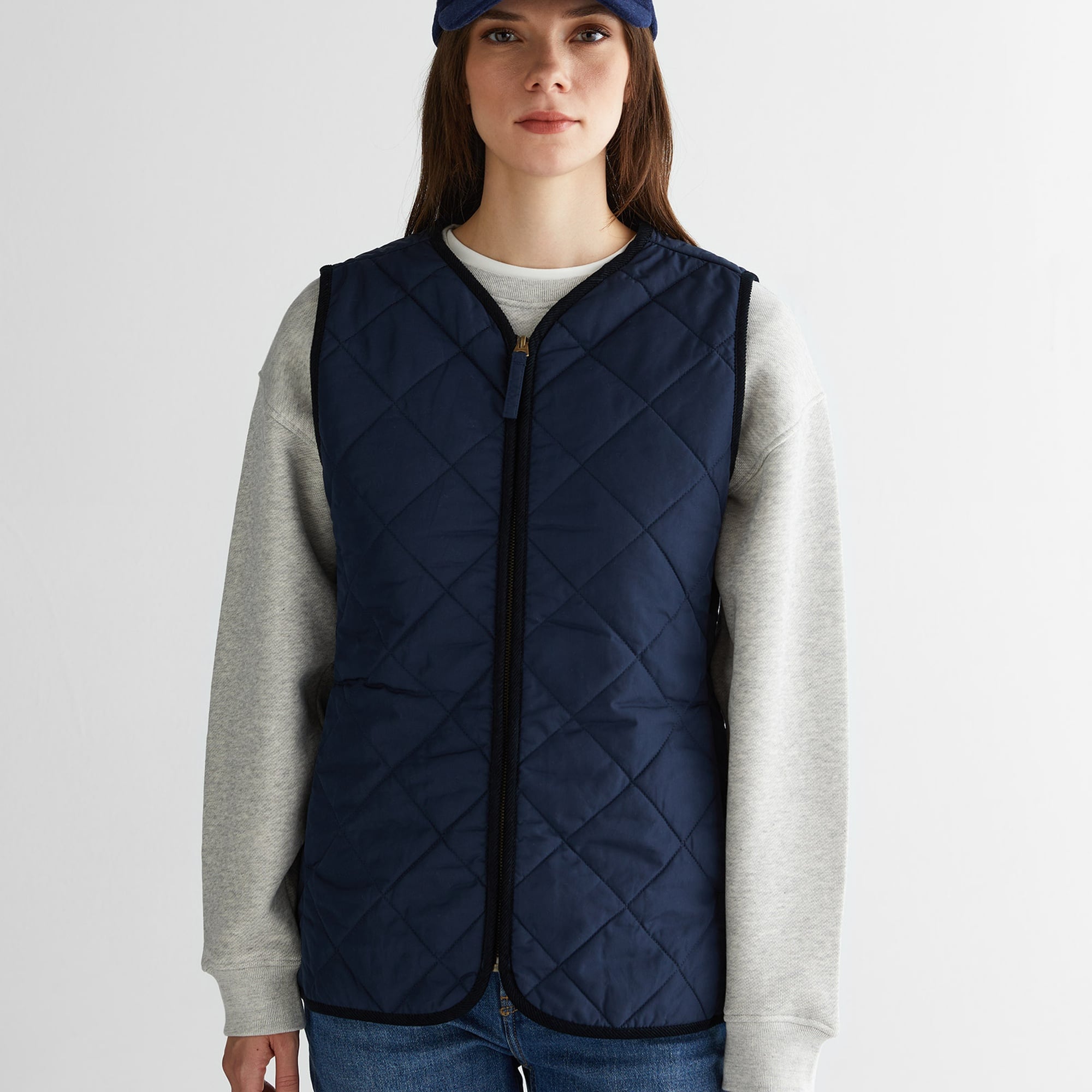 GANT Kadın Lacivert Relaxed Fit Mont