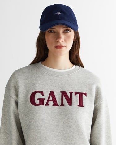  GANT Kadın Gri Relaxed Fit Bisiklet Yaka Sweatshirt