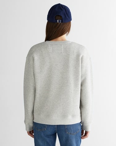  GANT Kadın Gri Relaxed Fit Bisiklet Yaka Sweatshirt