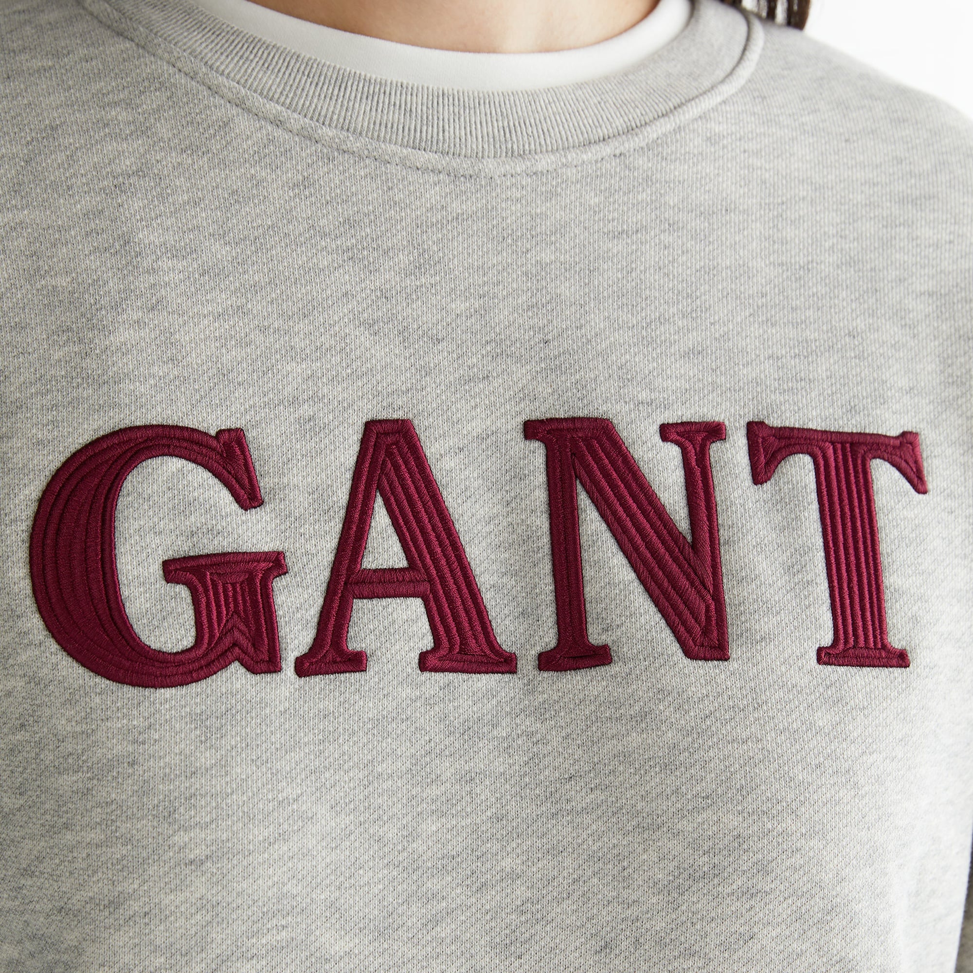 GANT Kadın Gri Relaxed Fit Bisiklet Yaka Sweatshirt