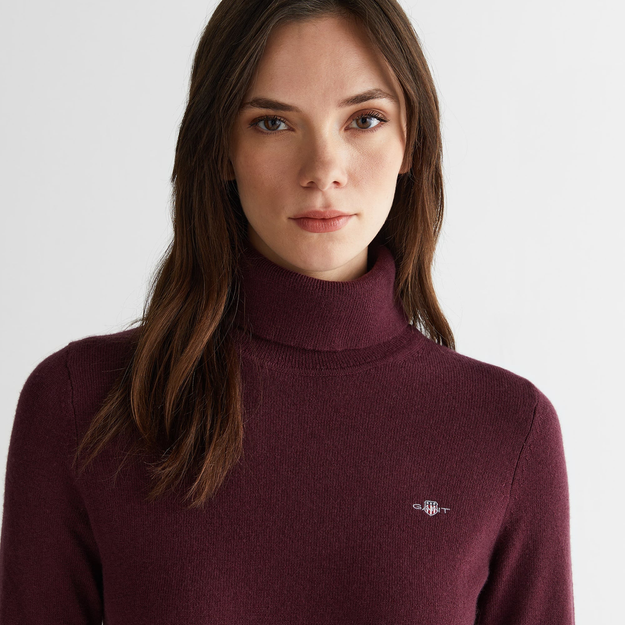 GANT Kadın Bordo Regular Fit Triko