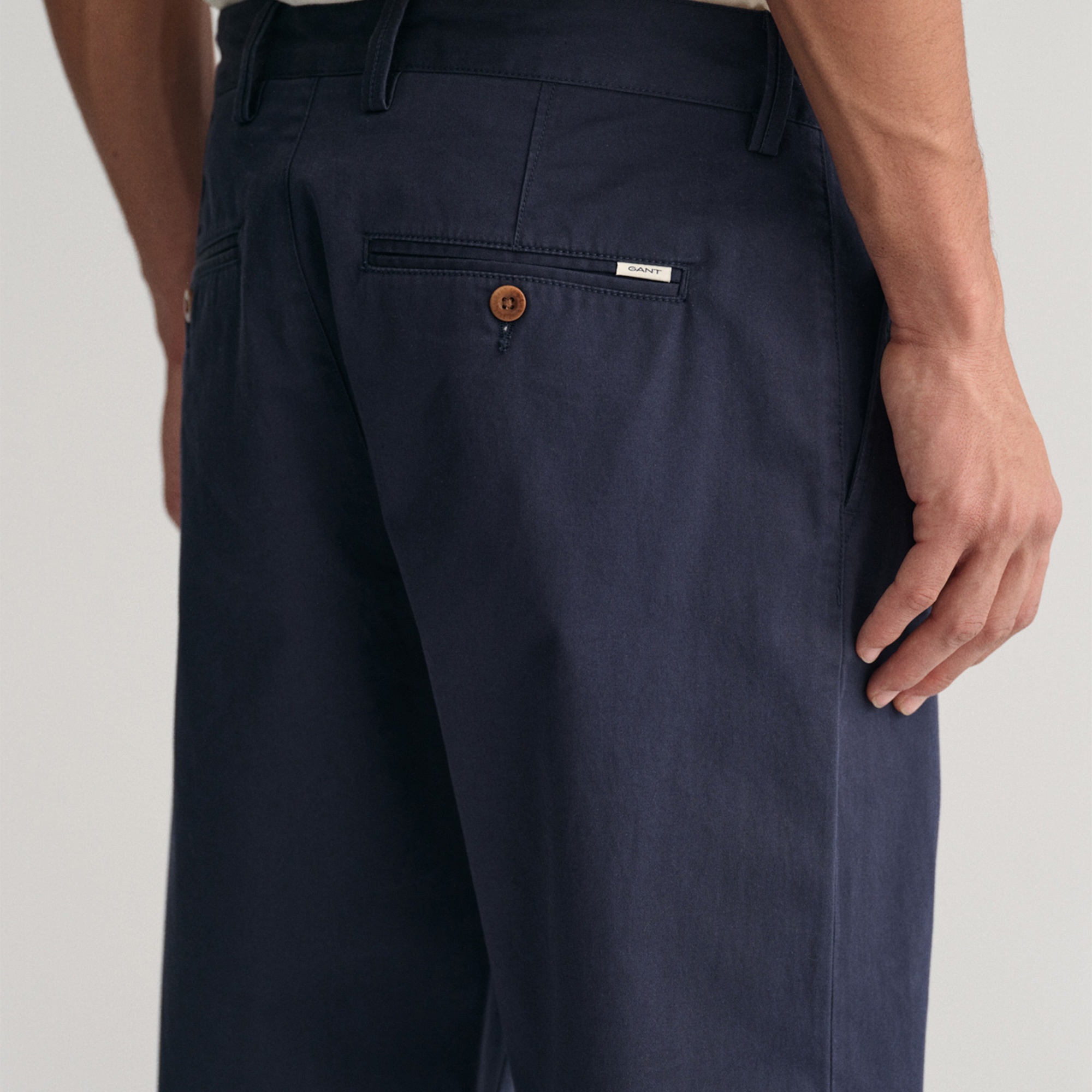 GANT Erkek Lacivert Regular Fit Chino Pantolon