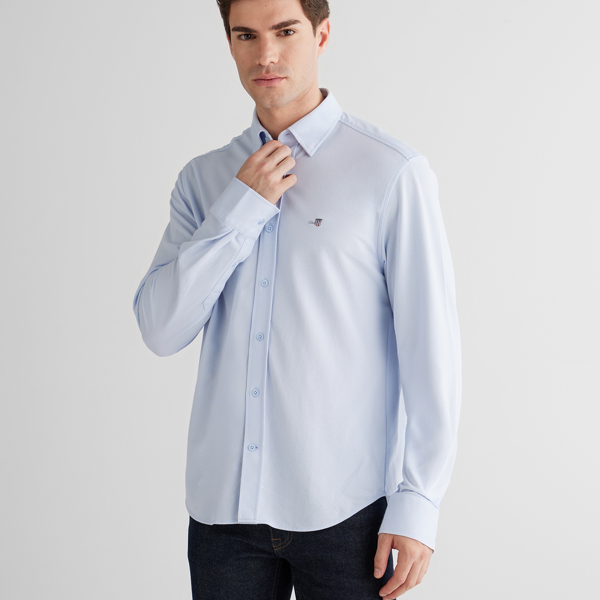GANT Erkek Mavi Regular Fit Gömlek