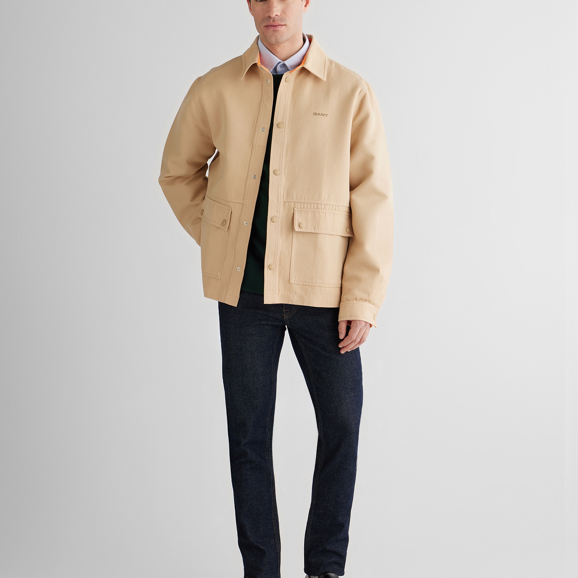 GANT Erkek Yeşil Gömlek Yaka Ceket