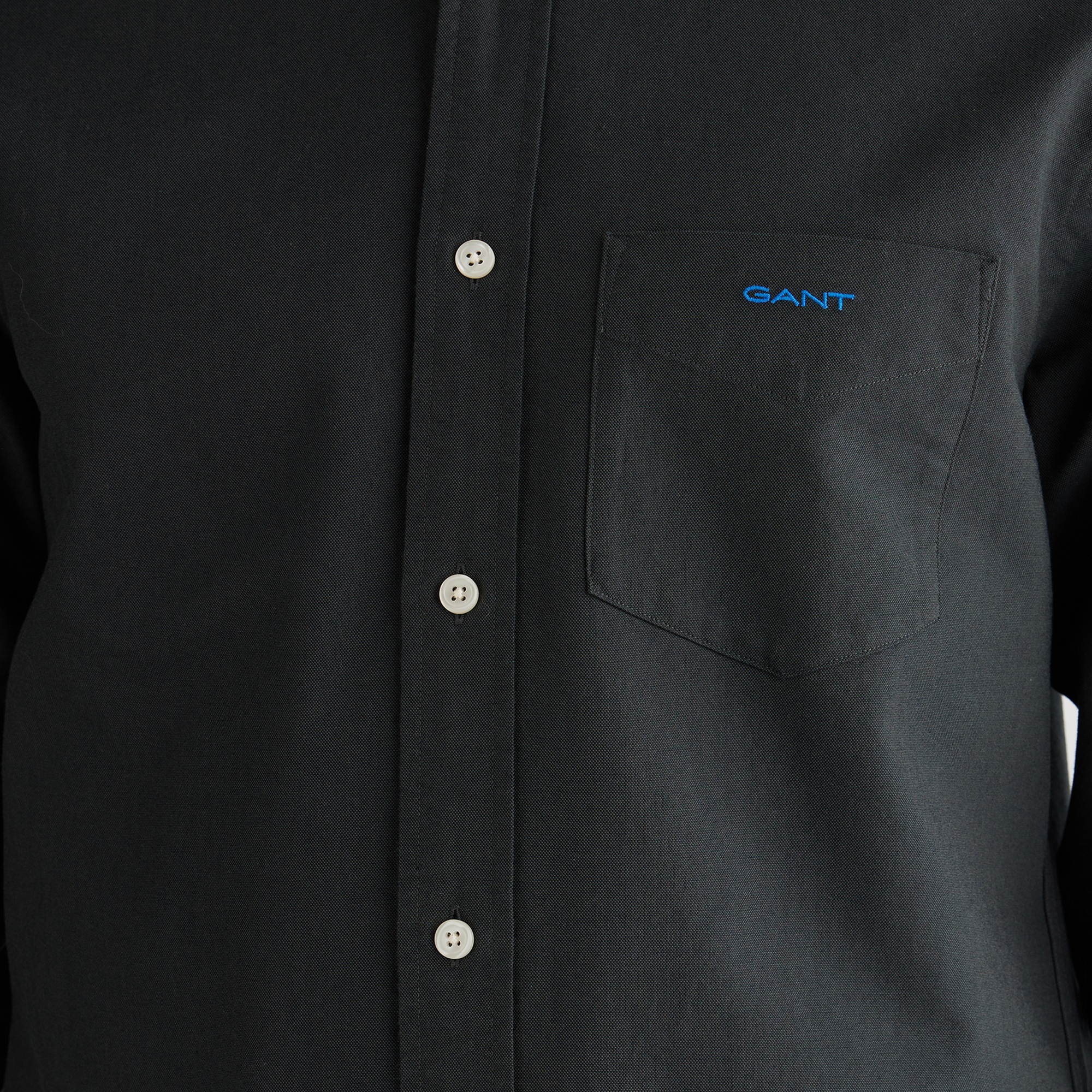 GANT Erkek Siyah Regular Fit Oxford Gömlek
