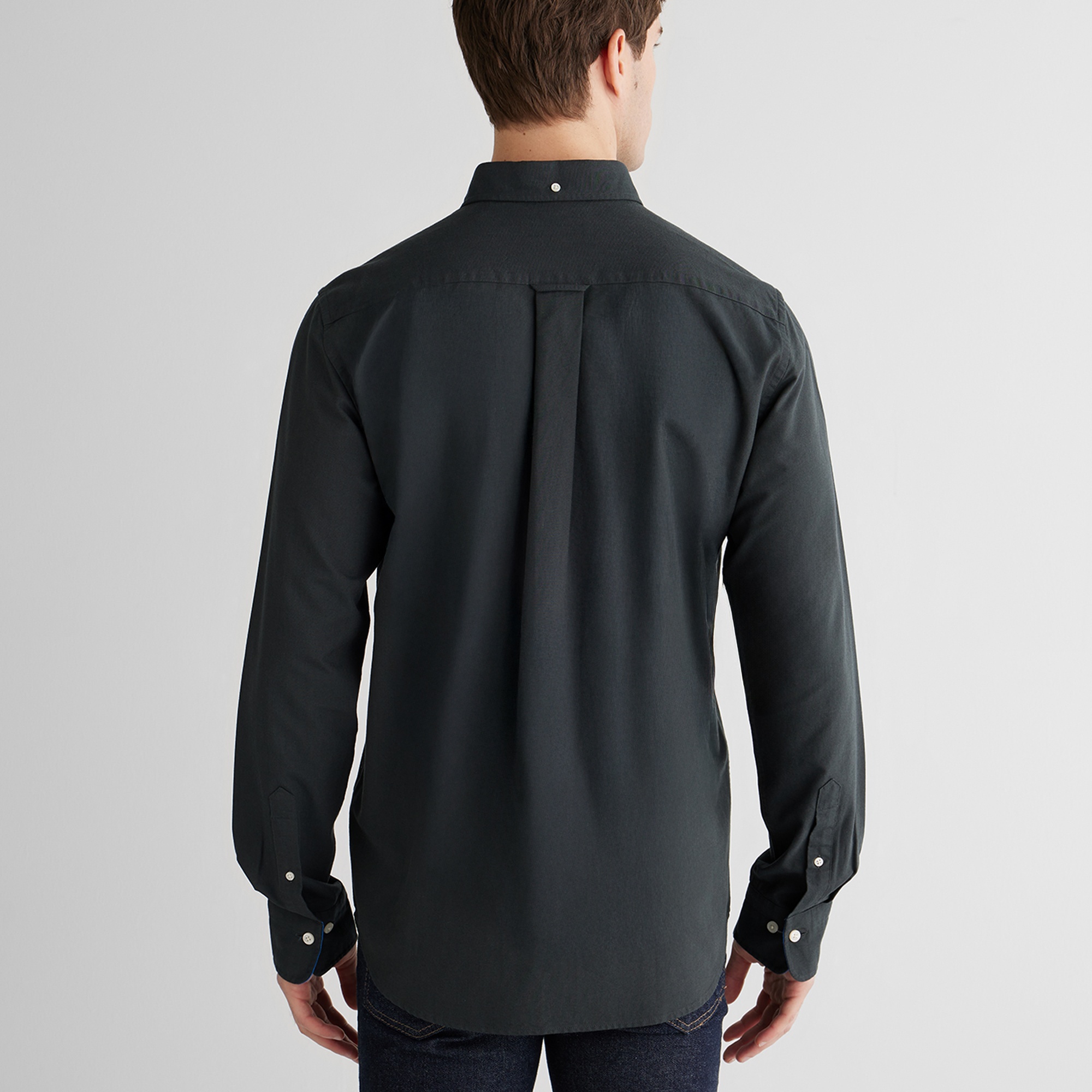 GANT Erkek Siyah Regular Fit Oxford Gömlek