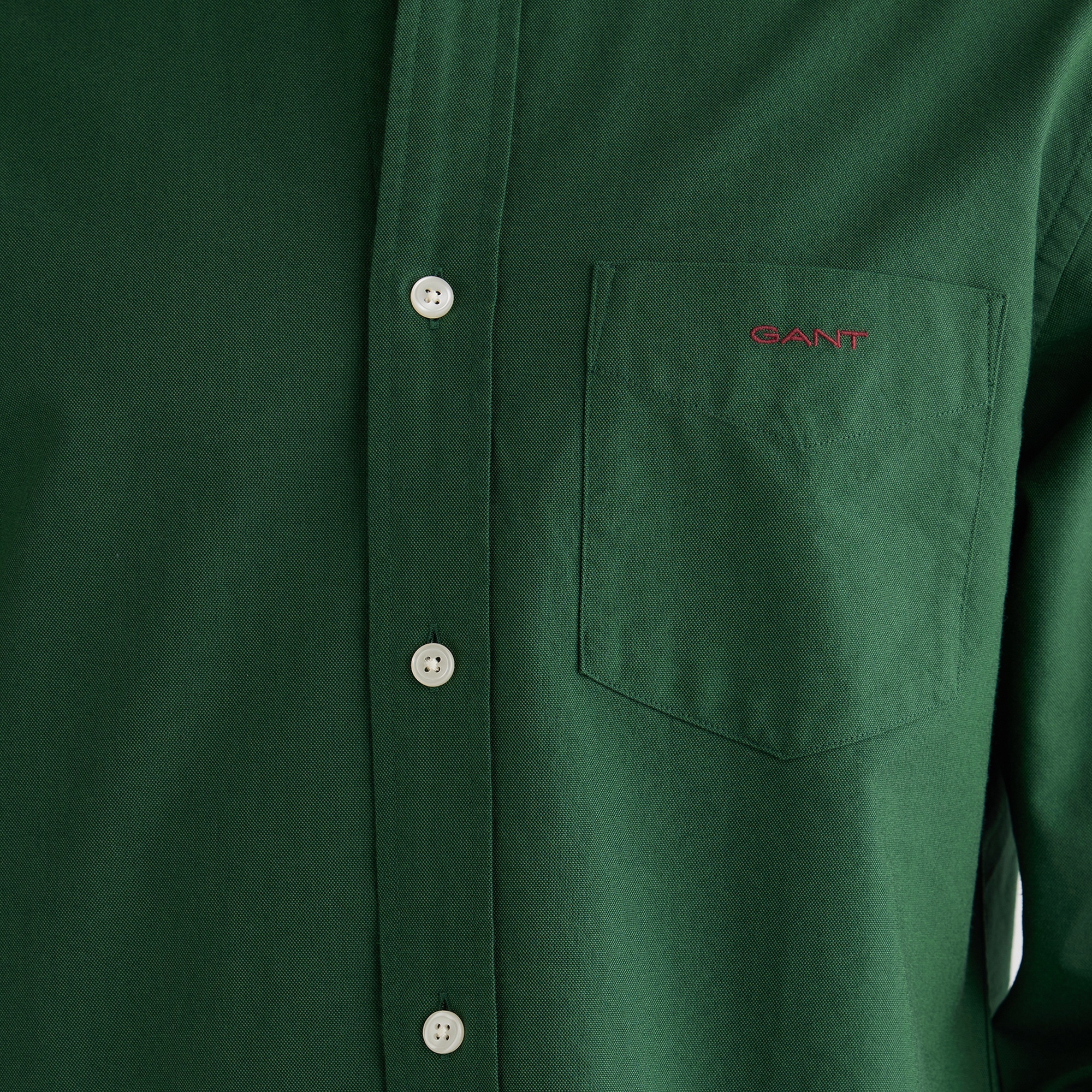 GANT Erkek Yeşil Regular Fit Oxford Gömlek