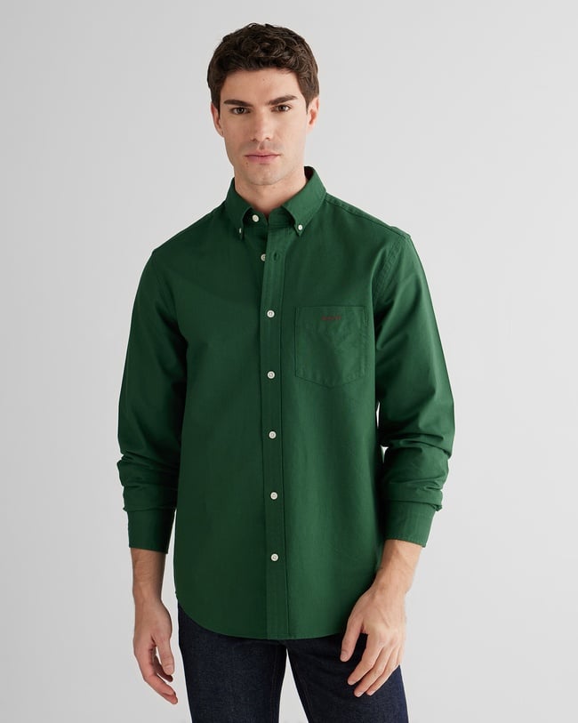  GANT Erkek Yeşil Regular Fit Oxford Gömlek