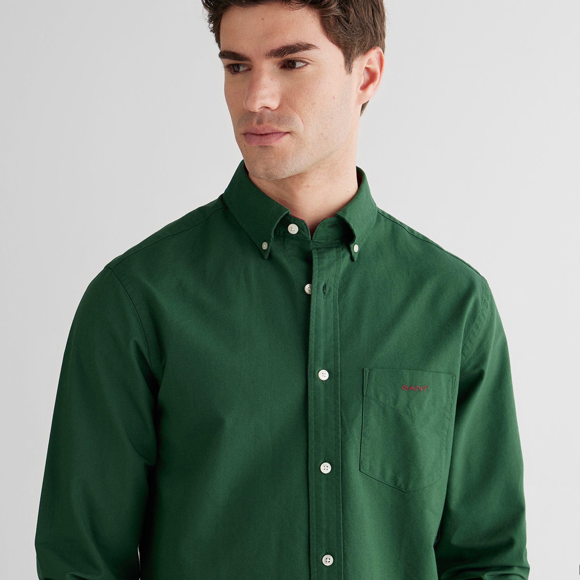 GANT Erkek Yeşil Regular Fit Oxford Gömlek