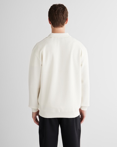  GANT Erkek Krem Relaxed Fit Kapüşonlu Sweatshirt