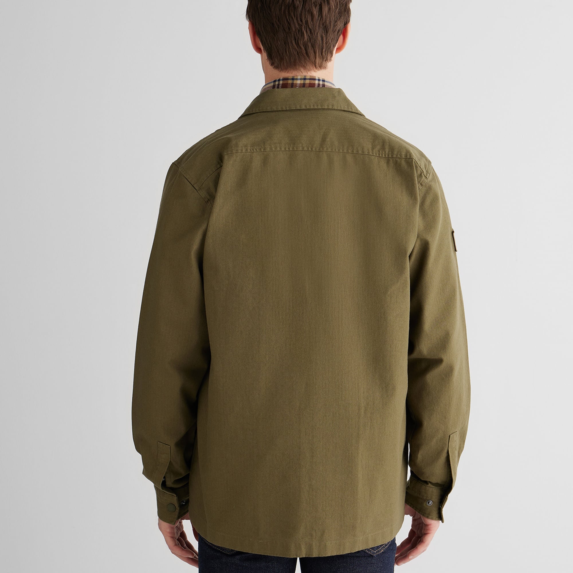 GANT Erkek Yeşil Oversize Fit Fermuarlı Logolu Gömlek