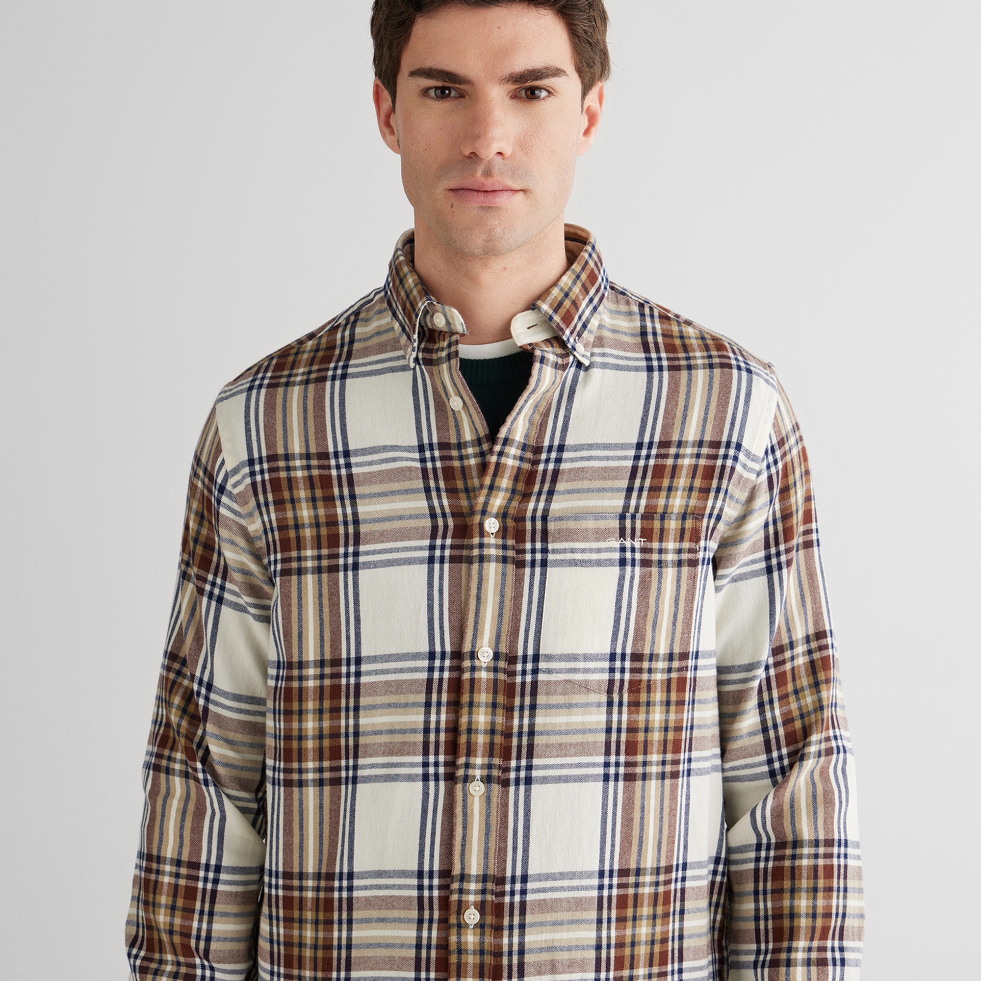 GANT Erkek Krem Regular Fit Düğmeli Gömlek