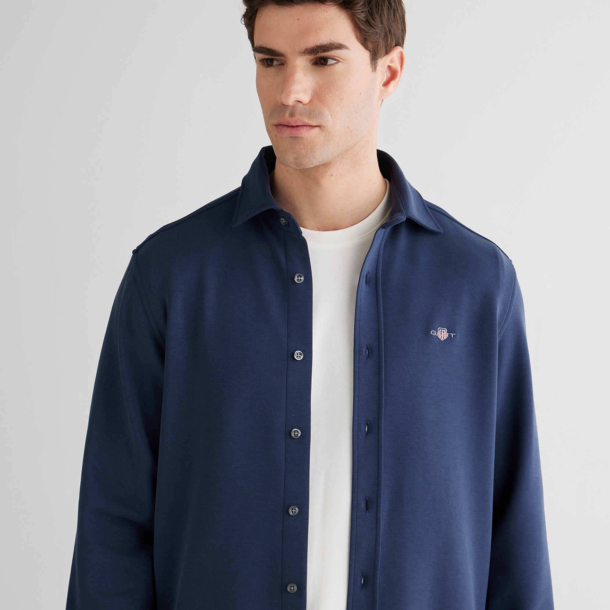 GANT Erkek Lacivert Standart Fit Gömlek