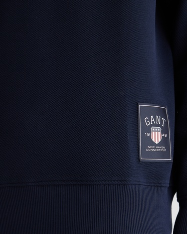  GANT Erkek Lacivert Relaxed Fit Kapüşonlu Sweatshirt