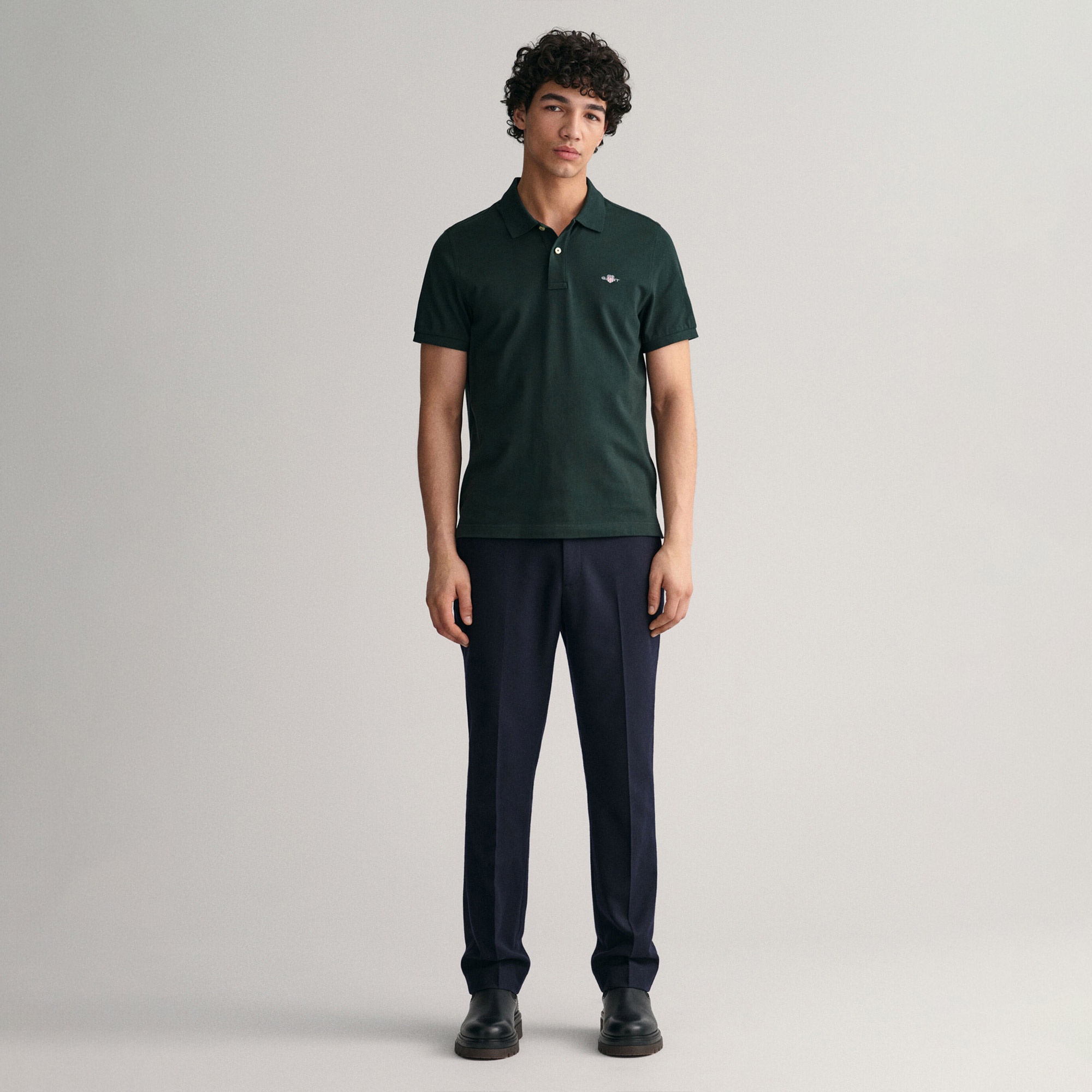 GANT Erkek Yeşil Regular Fit Polo