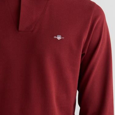  GANT Erkek Bordo Slim Fit V Yaka Polo