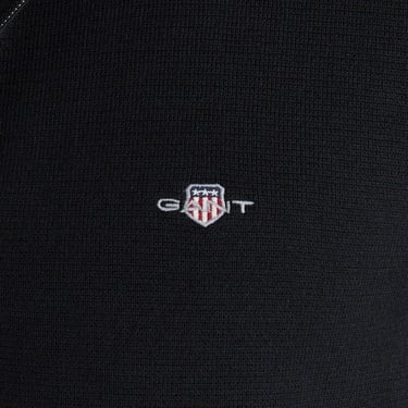  GANT Erkek Siyah Regular Fit Fermuarlı Triko