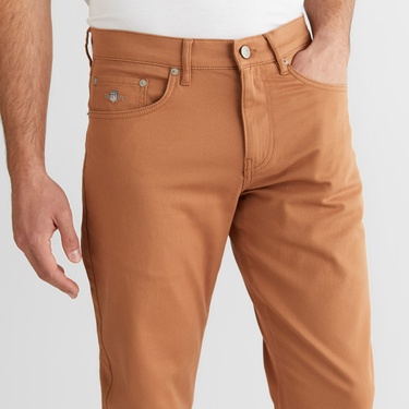  GANT Erkek Kahverengi Slim Fit  Pantolon