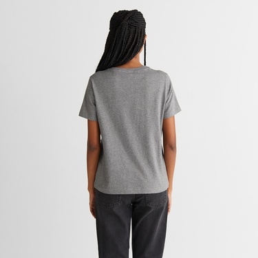  GANT Kadın Gri Regular Fit Bisiklet Yaka T-Shirt