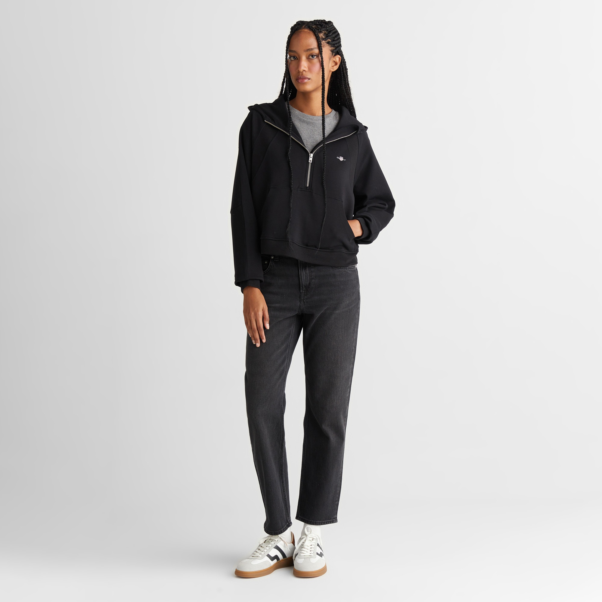 Archive shield logo half zip sweatshirt