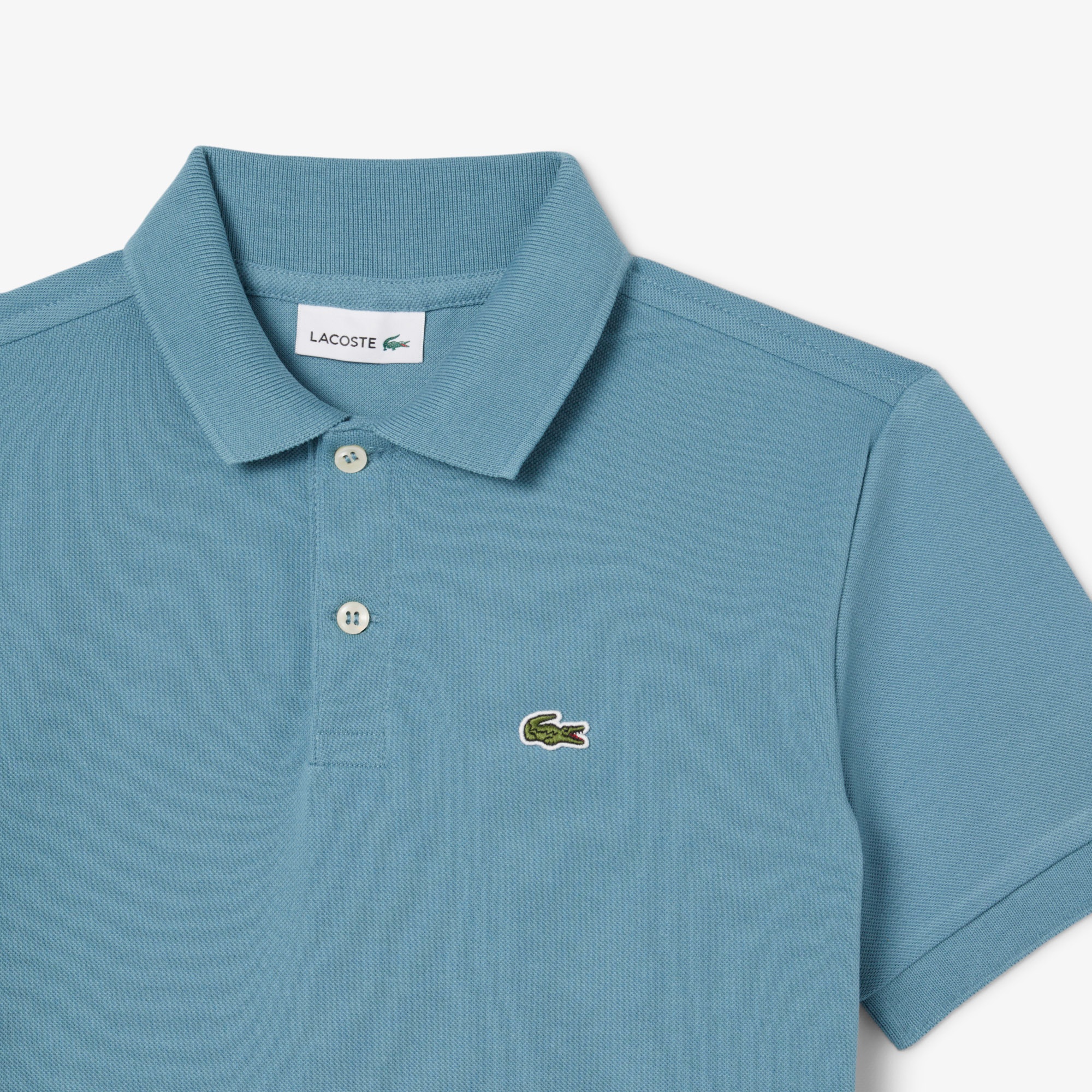 Lacoste Pique Printed Çocuk Mavi Polo