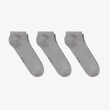  UNITED4 Unisex Gri 3'lü Patik Çorap