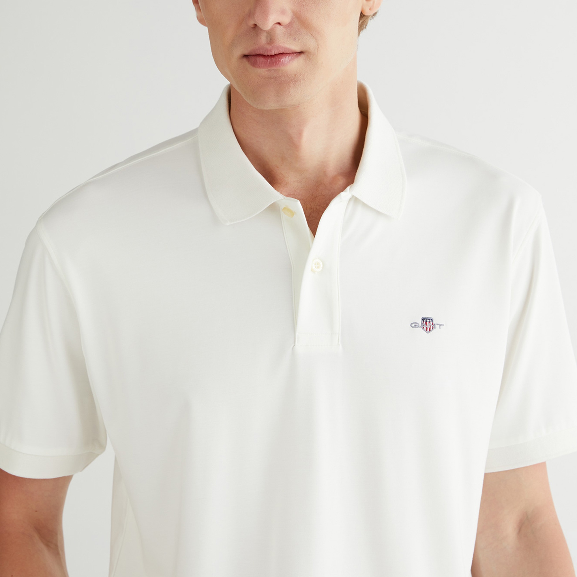 GANT Erkek Krem Relaxed Fit Polo