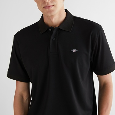  GANT Erkek Siyah Relaxed Fit Polo