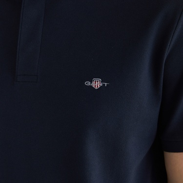  GANT Erkek Lacivert Kısa Kollu Polo