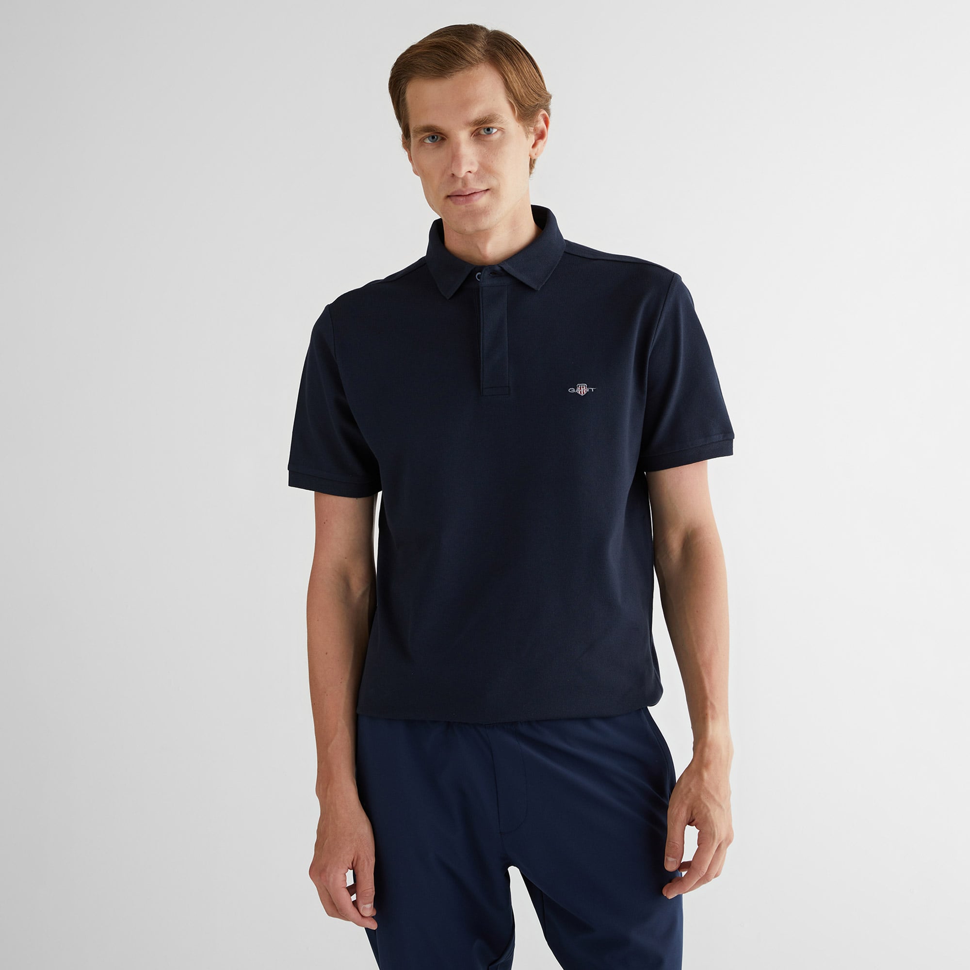  GANT Erkek Lacivert Kısa Kollu Polo