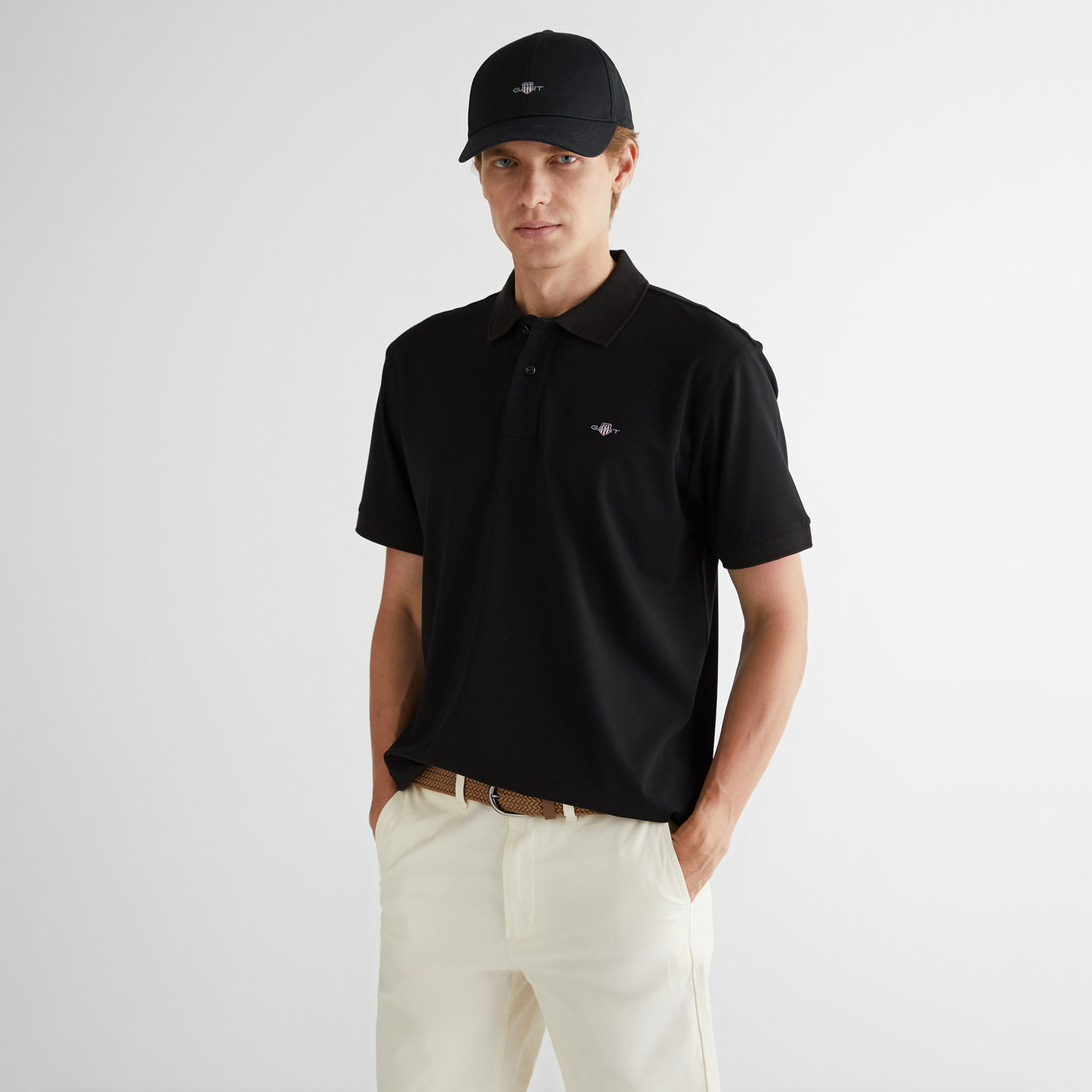  GANT Erkek Siyah Relaxed Fit Polo