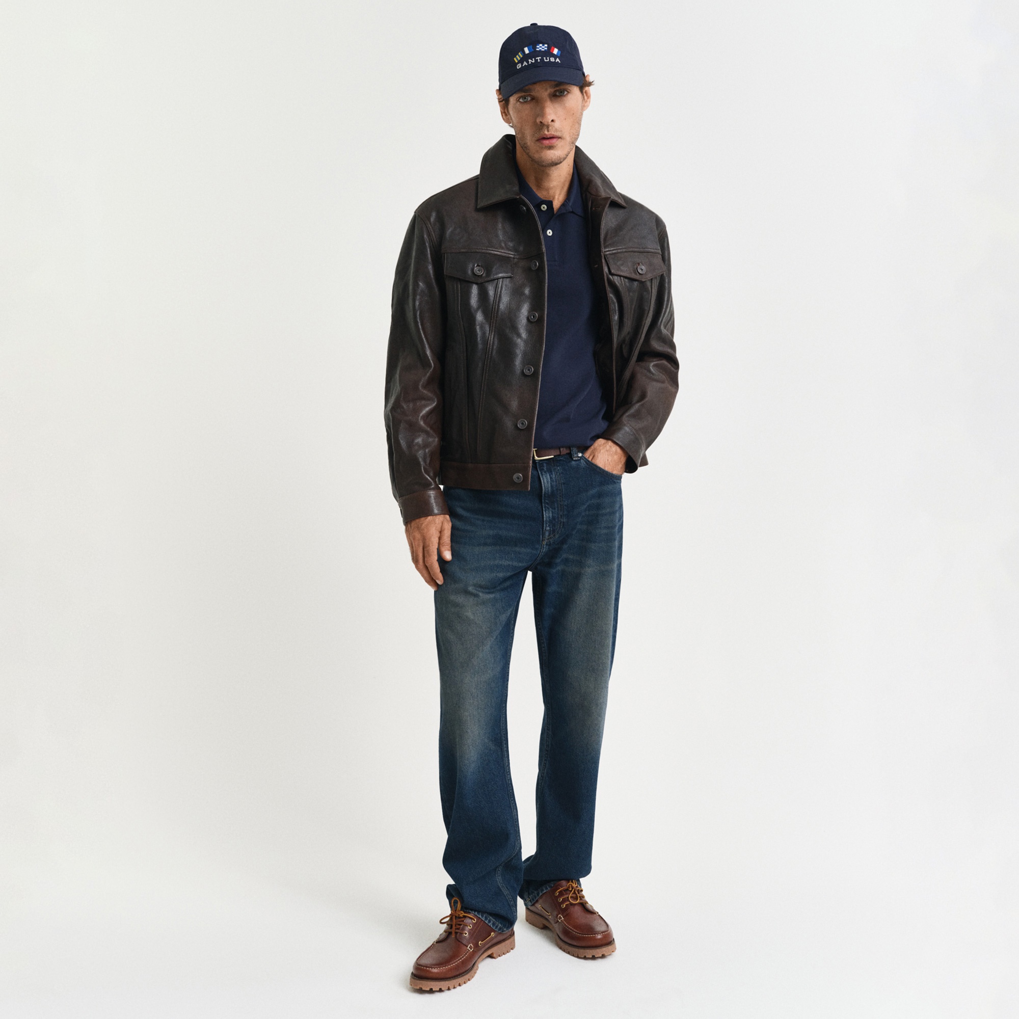 GANT Erkek Lacivert Regular Fit Polo