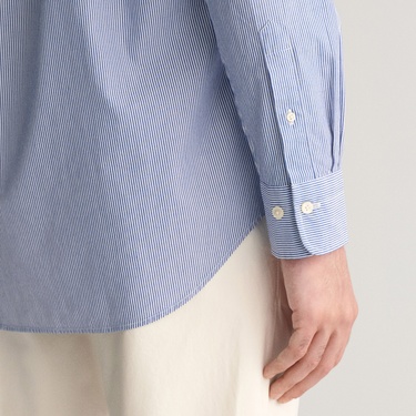  GANT Erkek Mavi Regular Fit Çizgili Düğmeli Yaka Gömlek