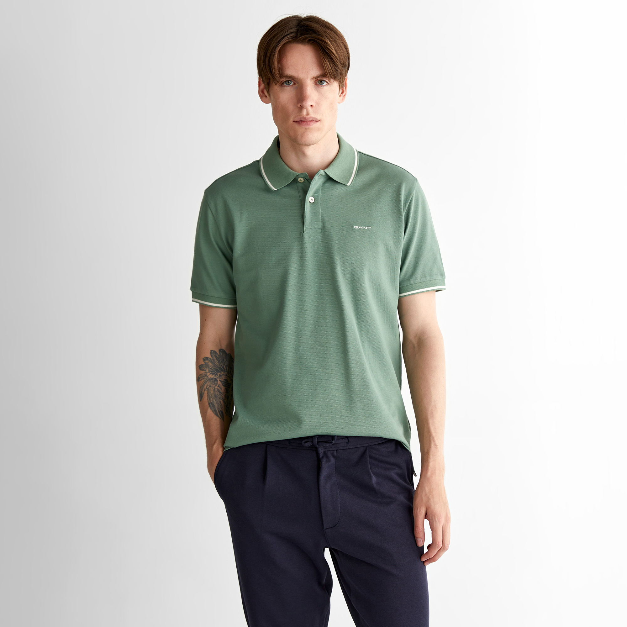  GANT Erkek Yeşil Regular Fit Polo