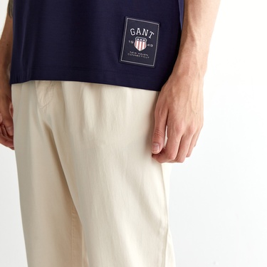 GANT Erkek Lacivert Relaxed Fit Bisiklet Yaka Logolu T-Shirt