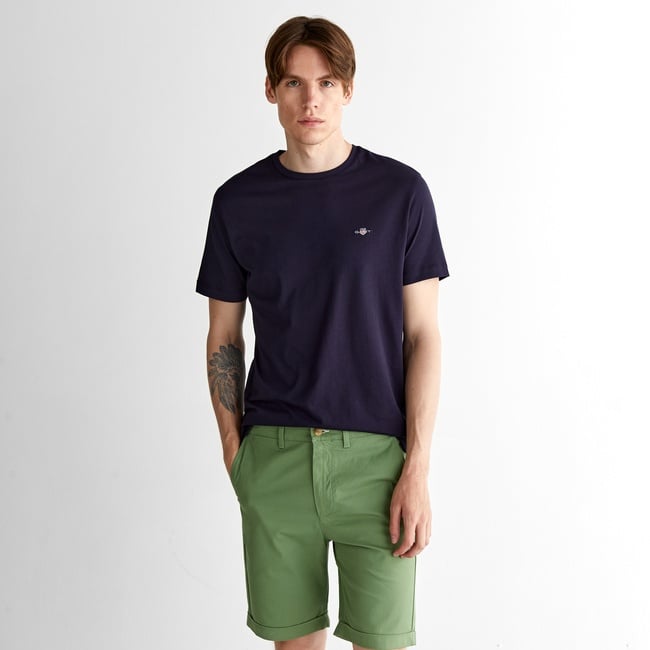  GANT Erkek Lacivert Regular Fit Bisiklet Yaka T-shirt