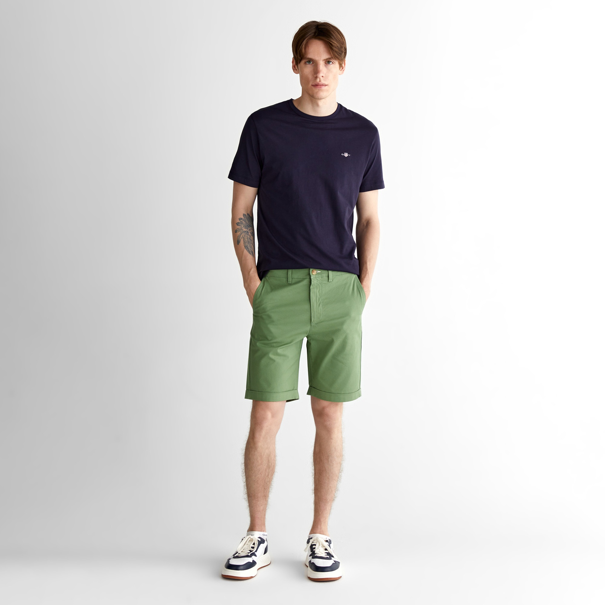 GANT Erkek Lacivert Regular Fit Bisiklet Yaka T-shirt