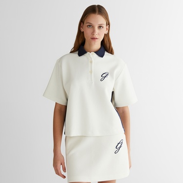  GANT Kadın Krem Logolu Polo