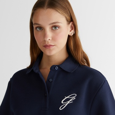  GANT Kadın Lacivert Logolu Polo