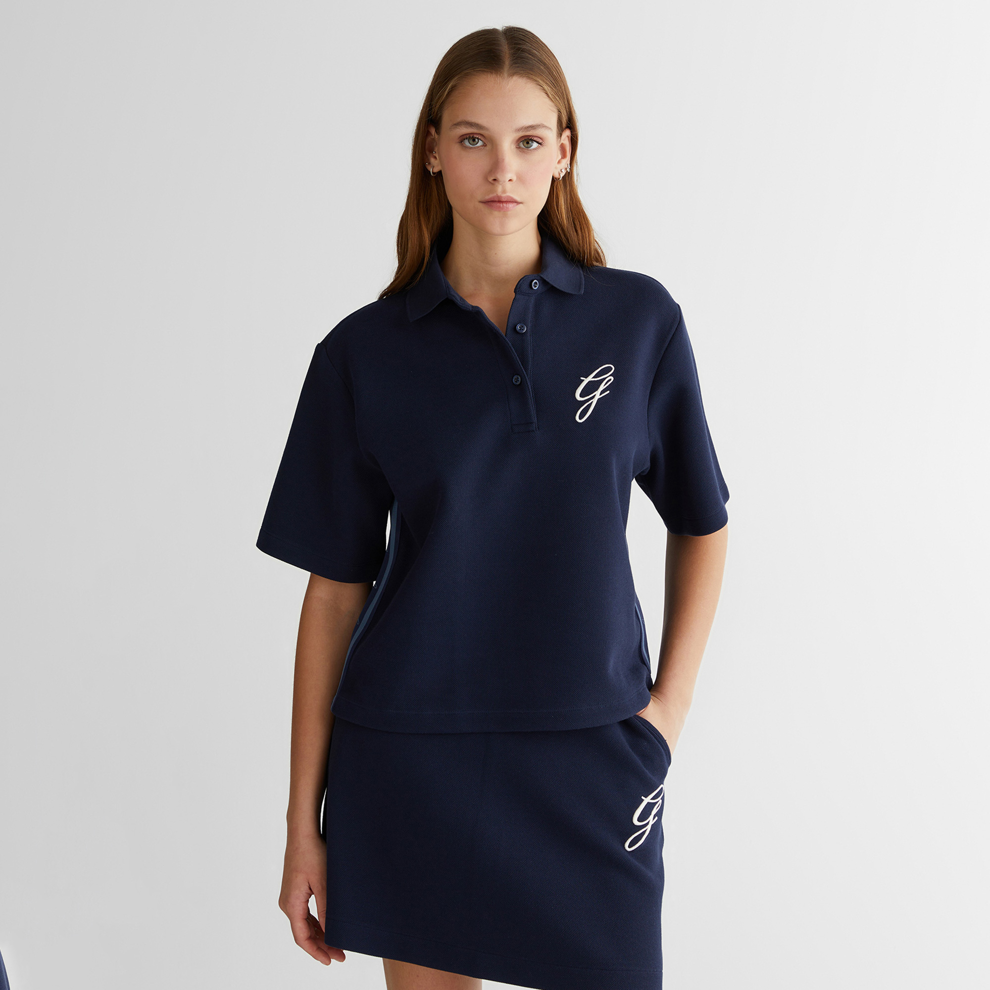  GANT Kadın Lacivert Logolu Polo