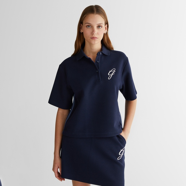  GANT Kadın Lacivert Logolu Polo