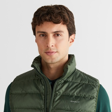  GANT Erkek Yeşil Regular Fit Dik Yaka Kaz Tüyü Yelek