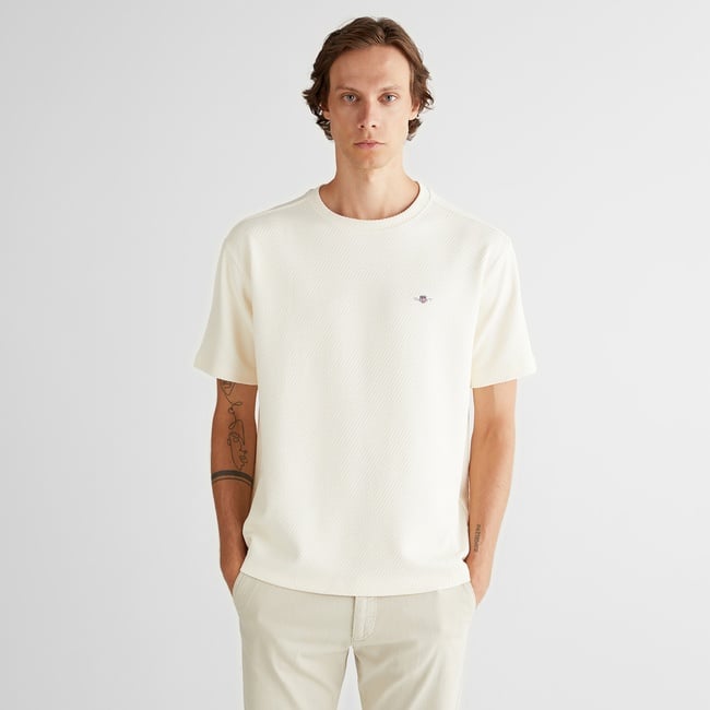  Jacquard c-neck t-shirt