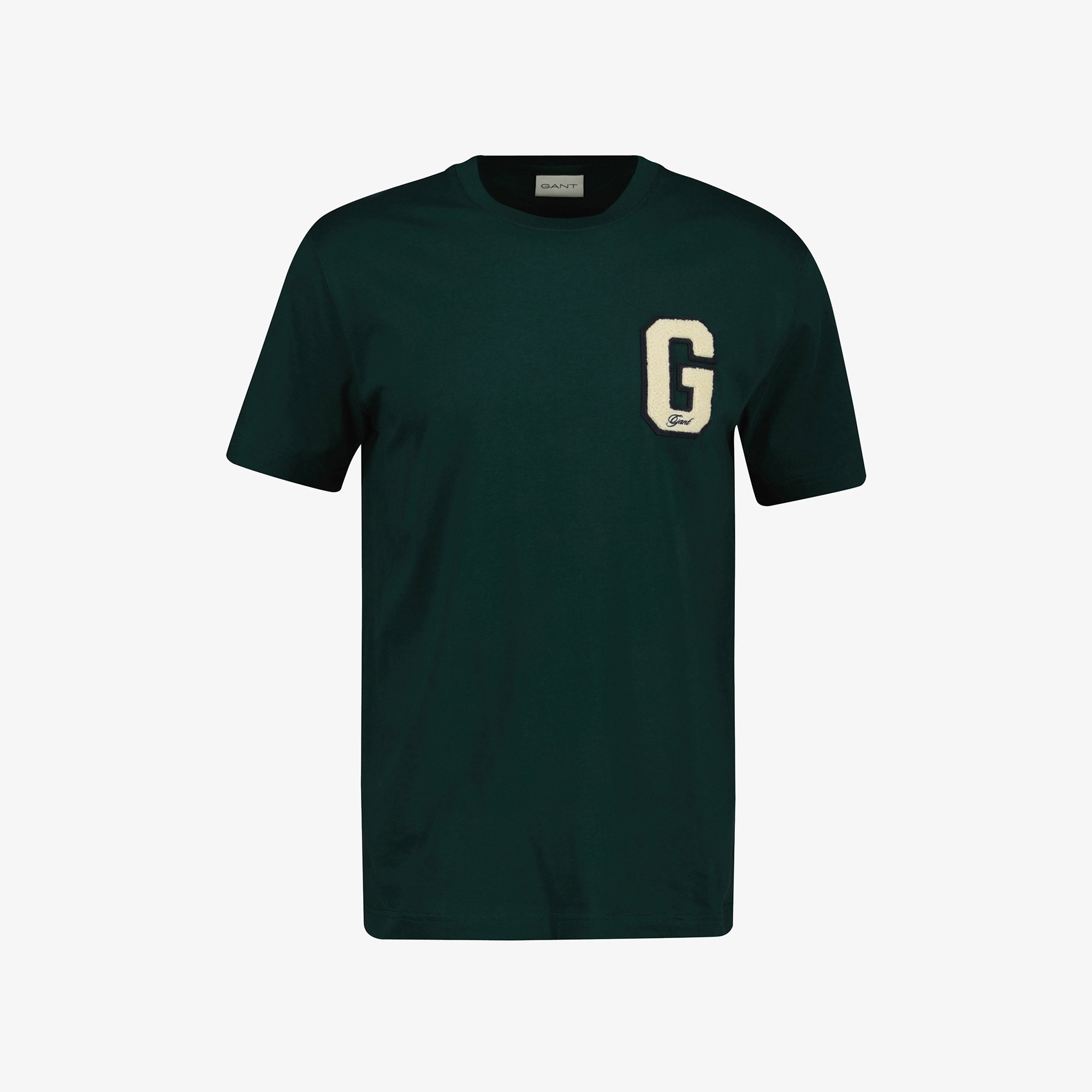 GANT Erkek Yeşil Regular Fit Bisiklet Yaka Logolu T-Shirt